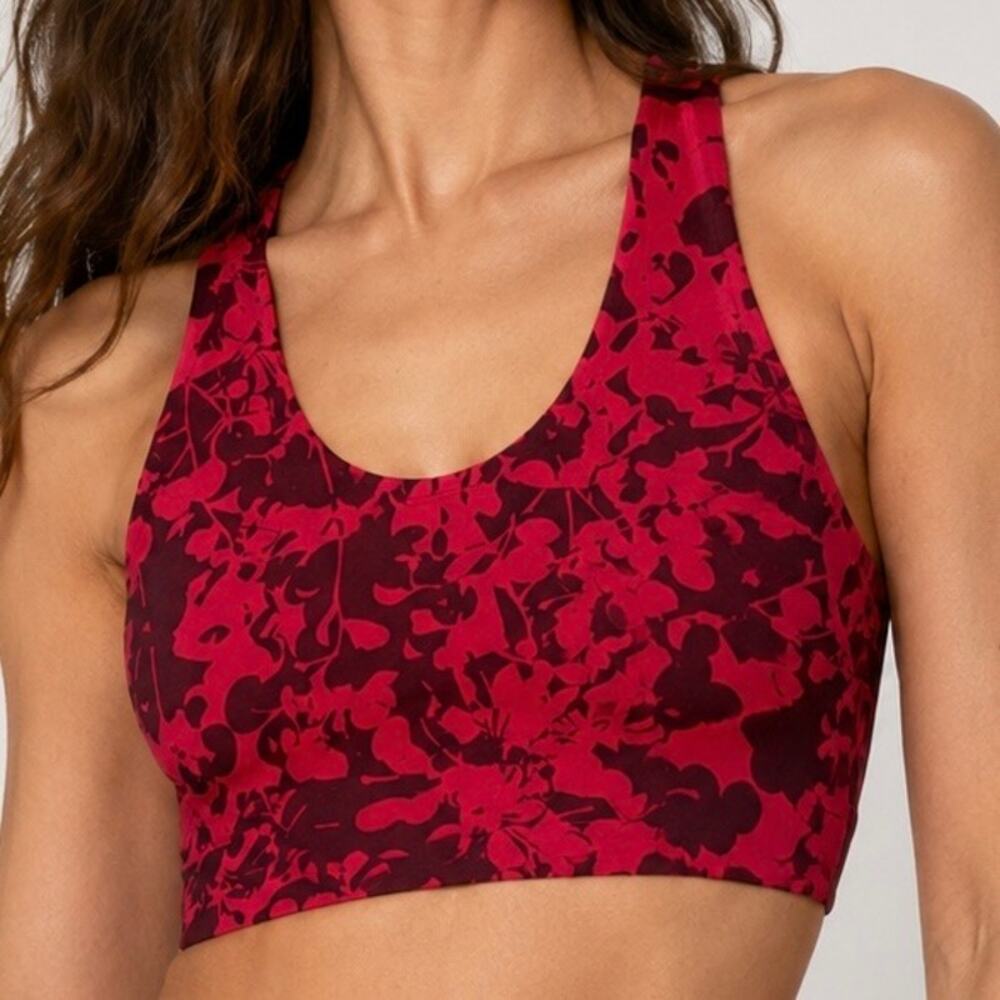 ZELLA x‎ NORDSTROM | Red Floral Racerback Sports Bra Crop Top | Size 1X